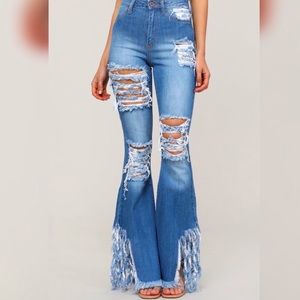 Medium Blue High Waisted Jeans